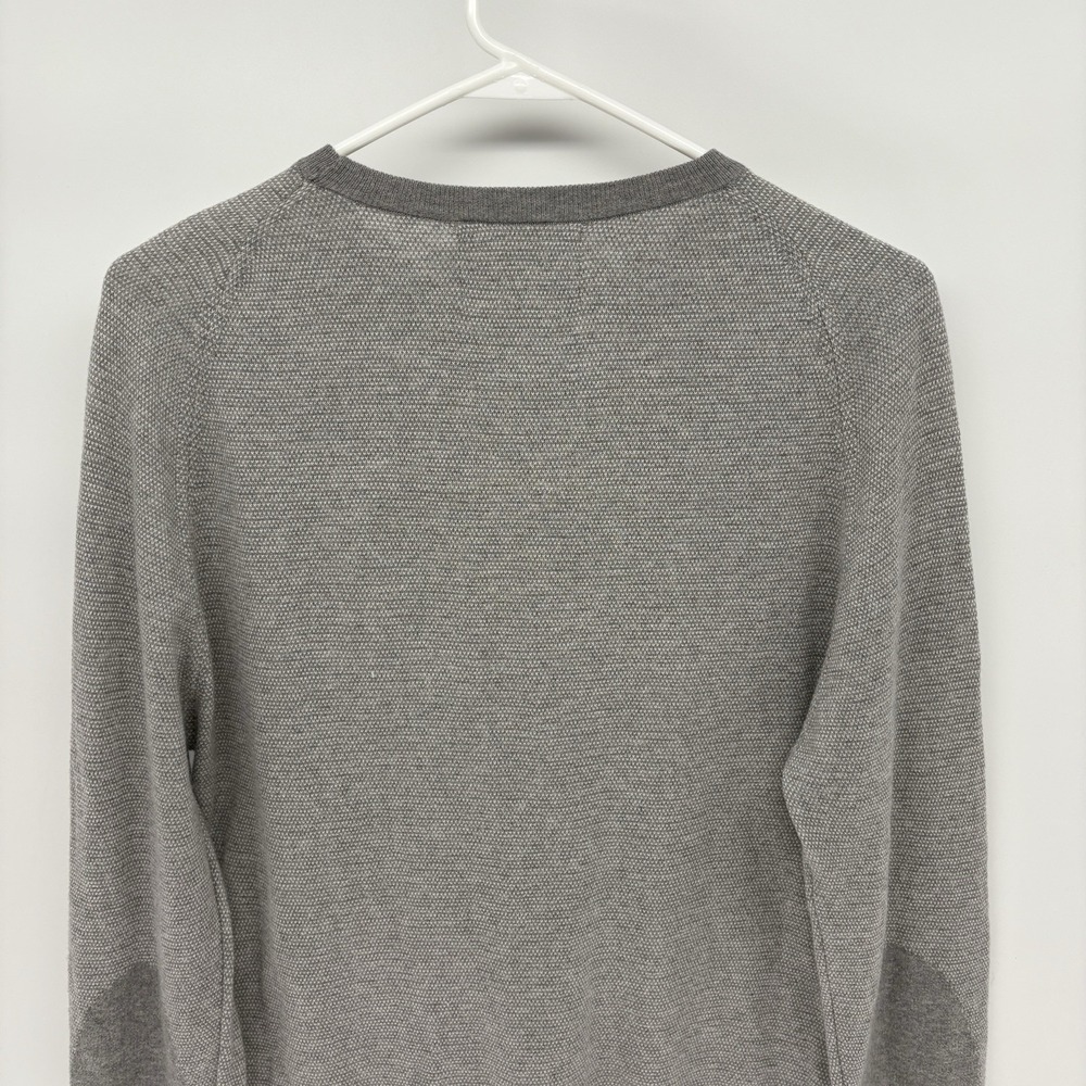 Onward Reserve Cashmere Blend Textured Crewneck Sweater Elbow Pads Preppy Men L - Picture 8 of 10